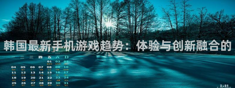 鼎点娱乐下载：韩国最新手机游戏趋势：体验与创新融合的